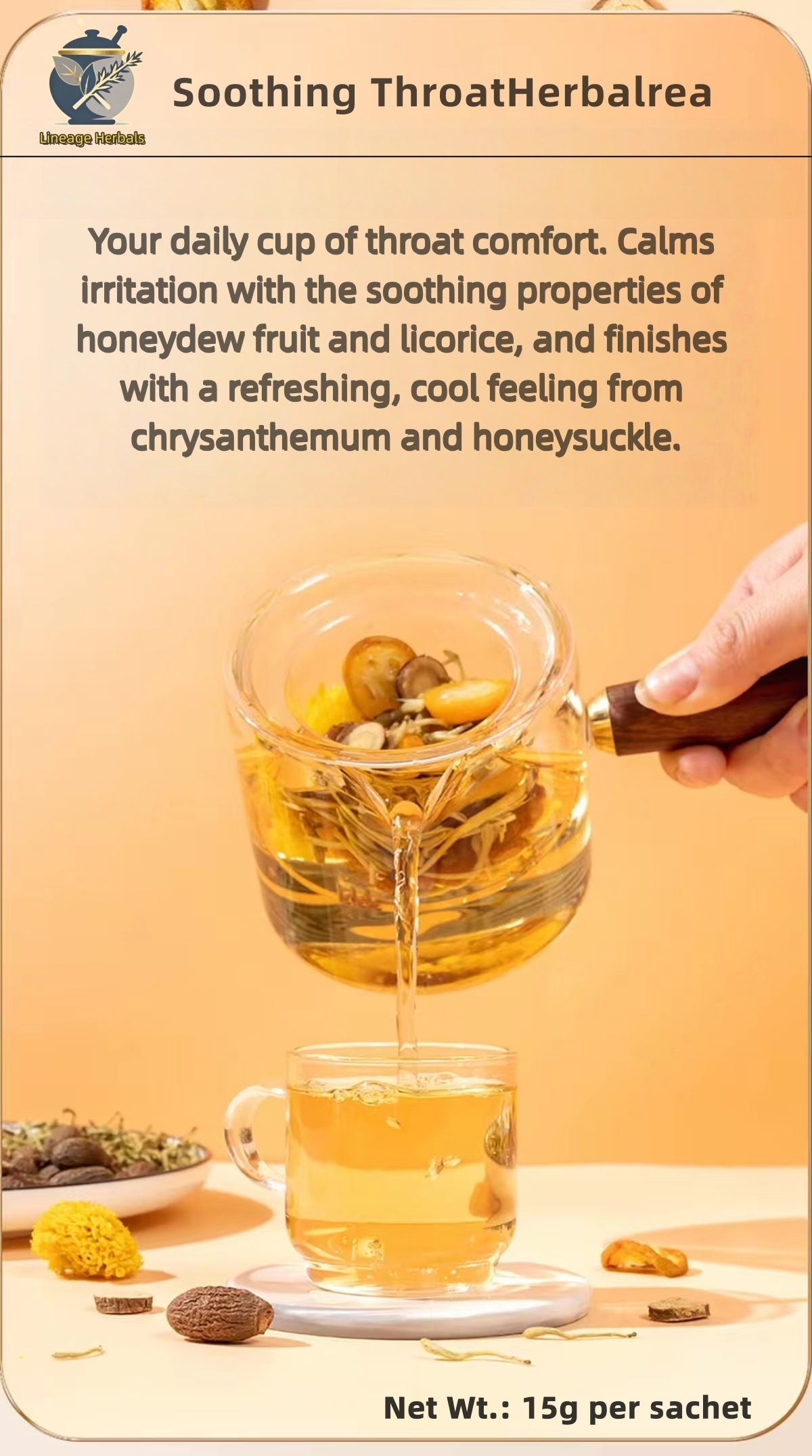 Soothing ThroatHerbalrea（10 Sachets per Bag）